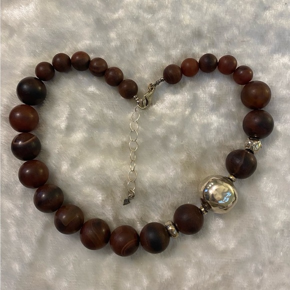 ☘️Silpada Large 925 Sterling Silver Large Statement Beaded Necklace - Picture 1 of 4